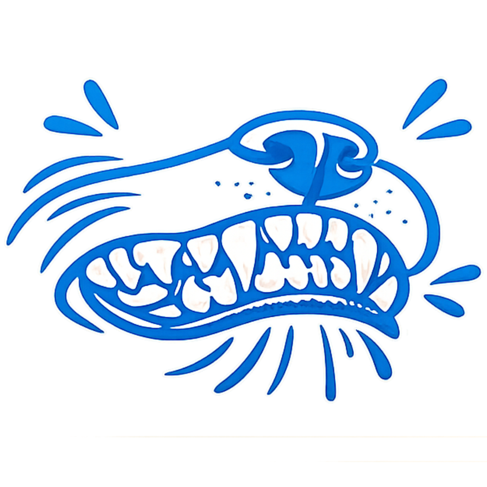 Young puppy showing retained canine baby teeth during a Vetland dental assessment, promoting early extraction and healthy permanent tooth alignment.